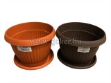 VIRÁGCSERÉP + ALÁTÉT KICSI 16CM BELLA / 15